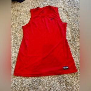 Nike Elite Basketball Tanktop. Vibrant Red for hoops. Dri fit